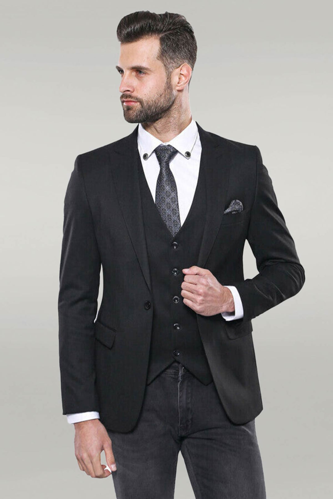 Completo gilet blazer nero - Wessi