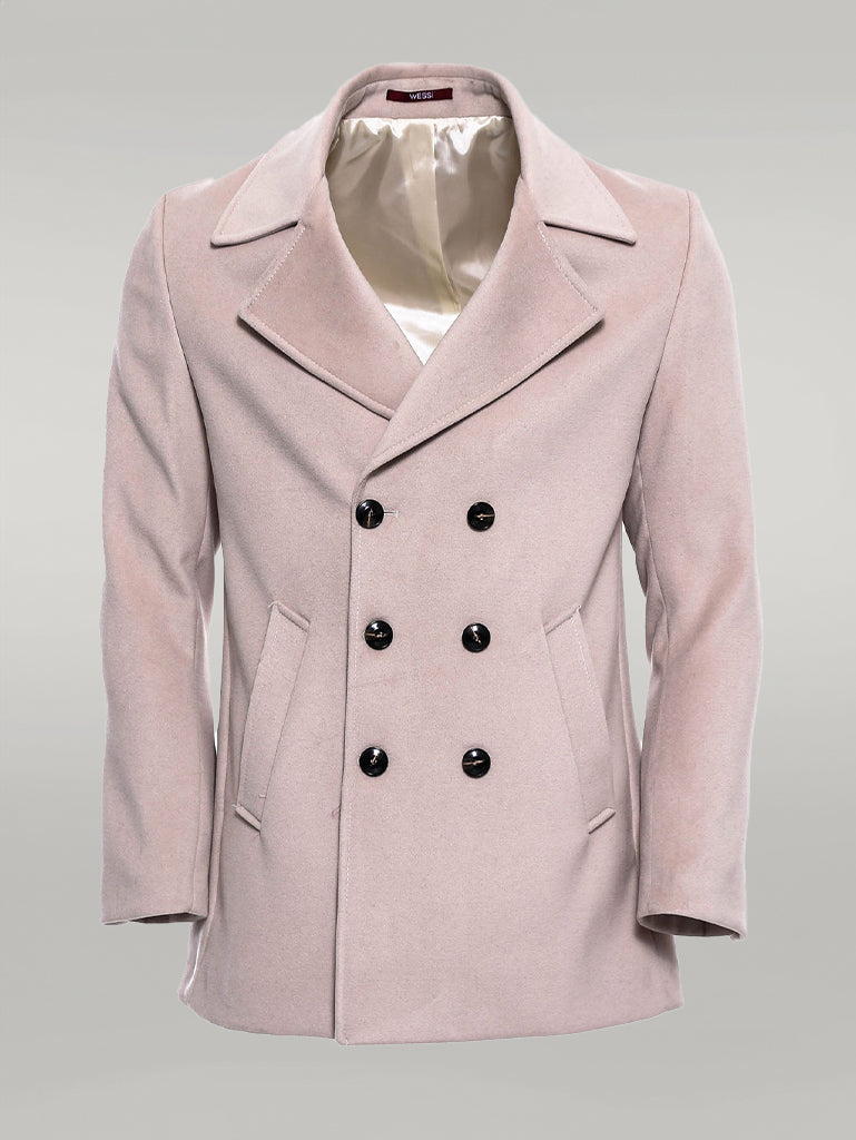 Manteau Cachet Croisé Couleur Crème - Wessi