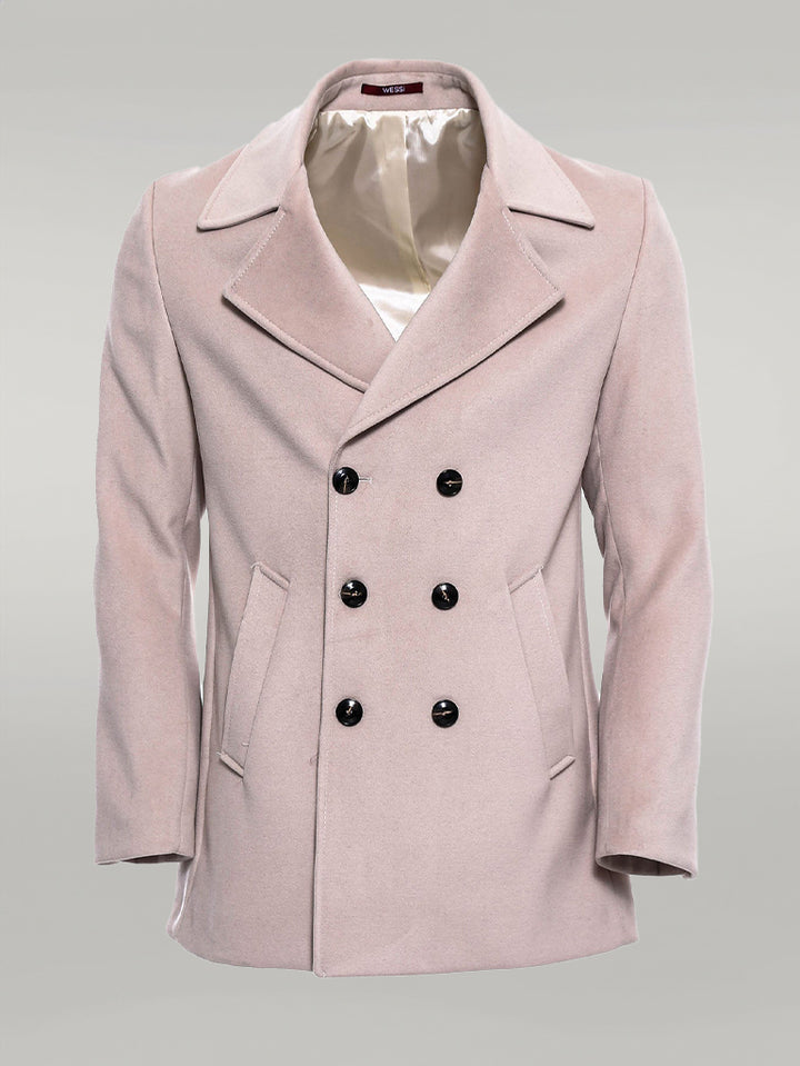 Manteau Cachet Croisé Couleur Crème - Wessi