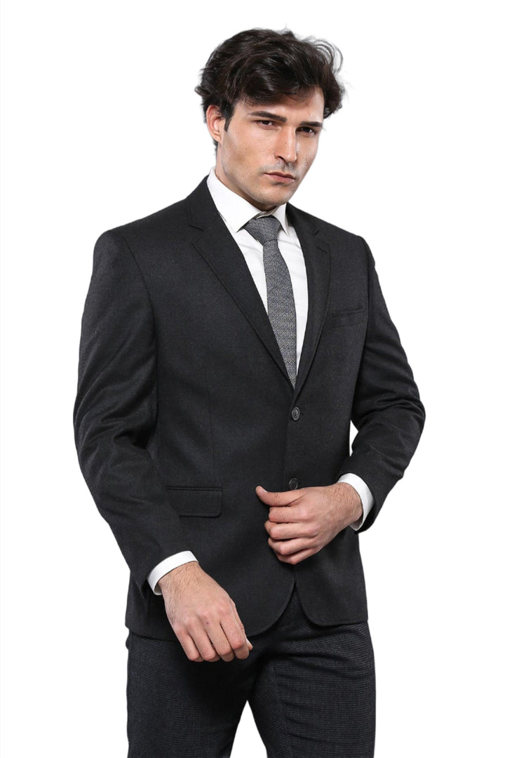 Blazer ahumado con 4 gotas de cachemira para hombre - Wessi