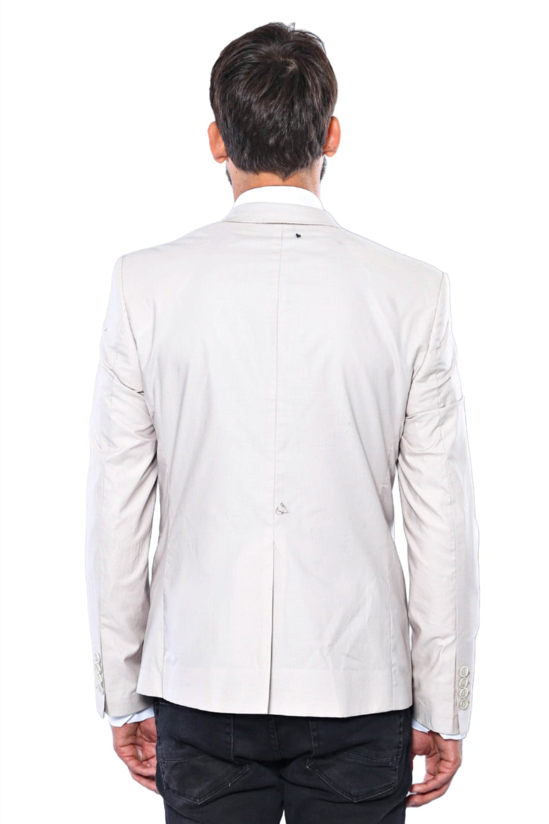 3 pocket Single Button Cotton Grey Jacket-Wessi