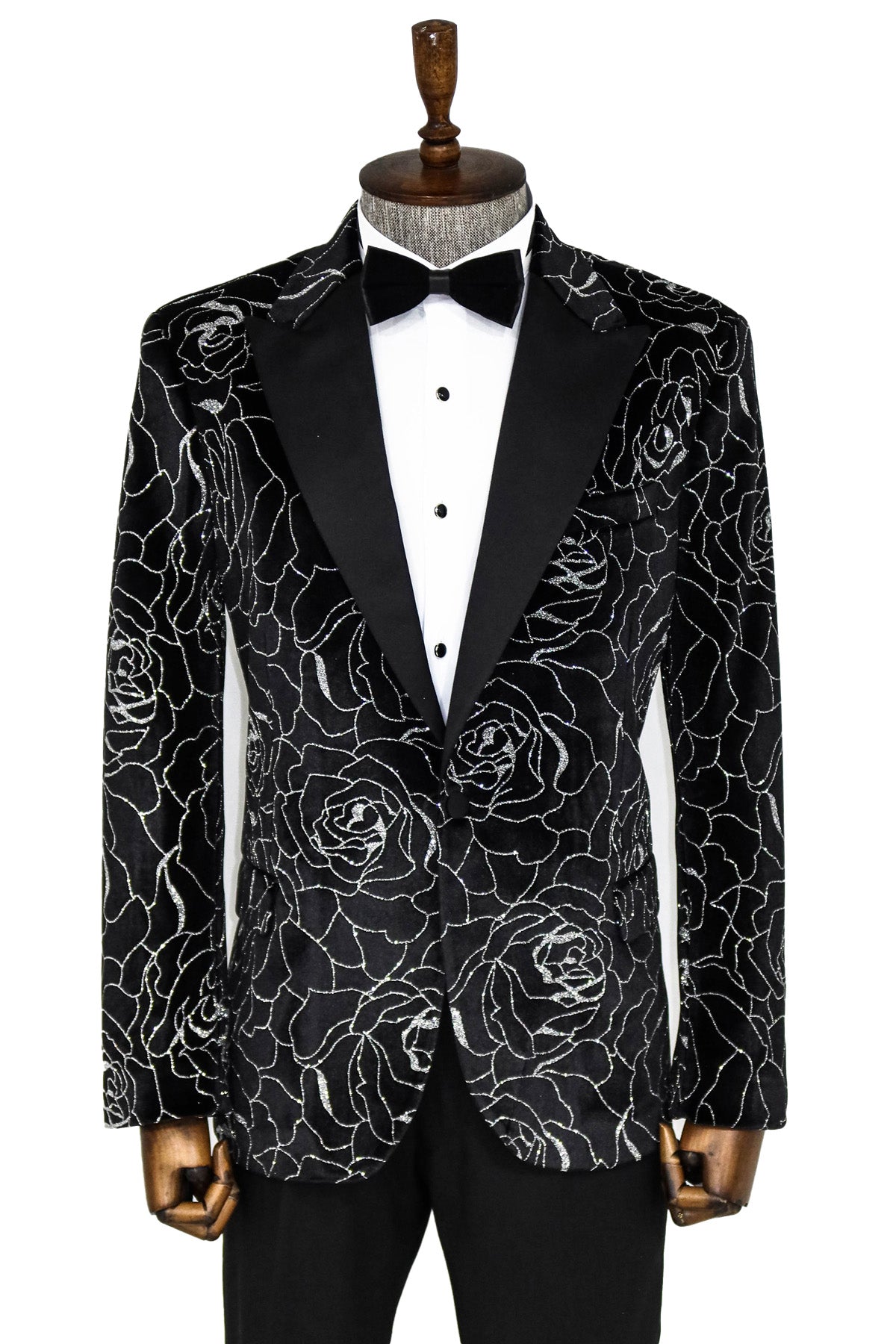 Black and silver blazer mens 2025