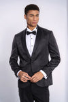 Blazer de bal homme noir coupe slim à motifs de points - Wessi