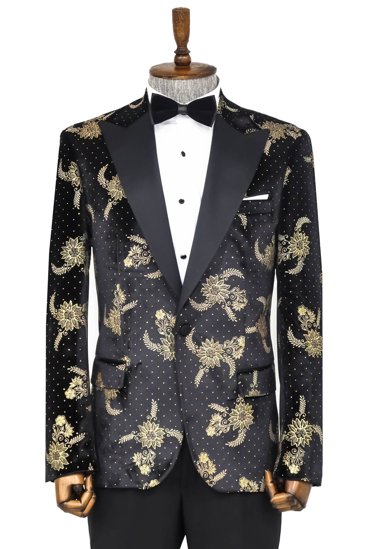 dot-floral-patterned-velvet-black-men-prom-blazer-wessi