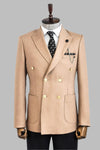 Blazer Hombre Crema Doble Botonadura Slim Fit - Wessi