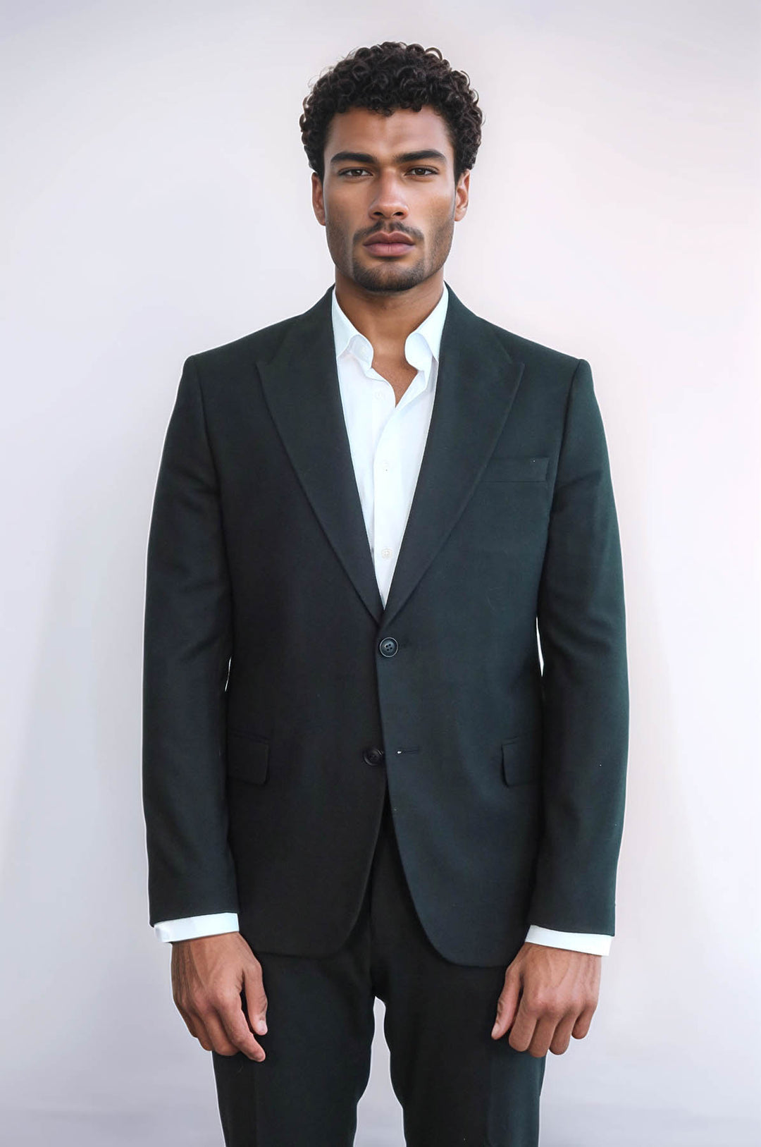 Blazer Homme Uni Slim Fit Sport Noir - Wessi