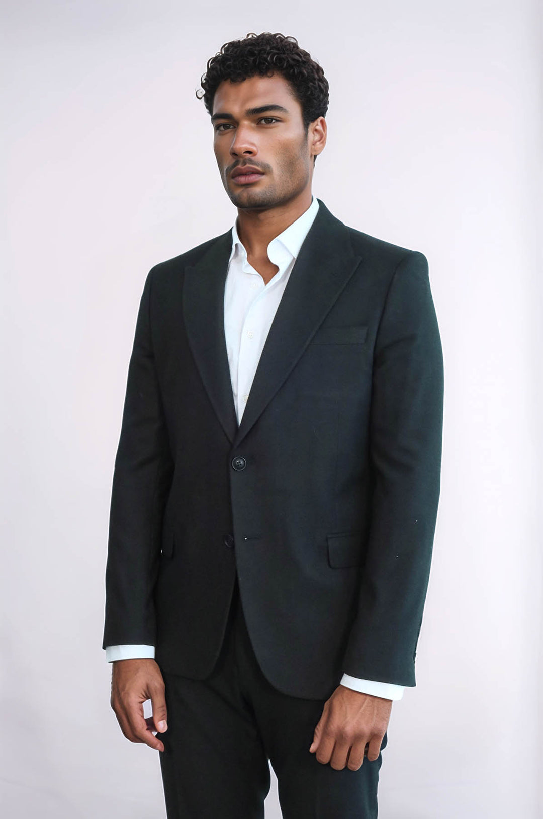 Blazer Homme Uni Slim Fit Sport Noir - Wessi