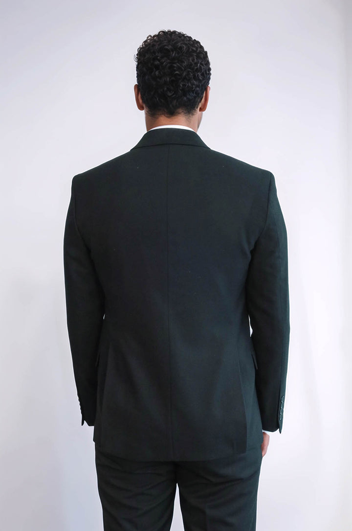 Blazer Homme Uni Slim Fit Sport Noir - Wessi