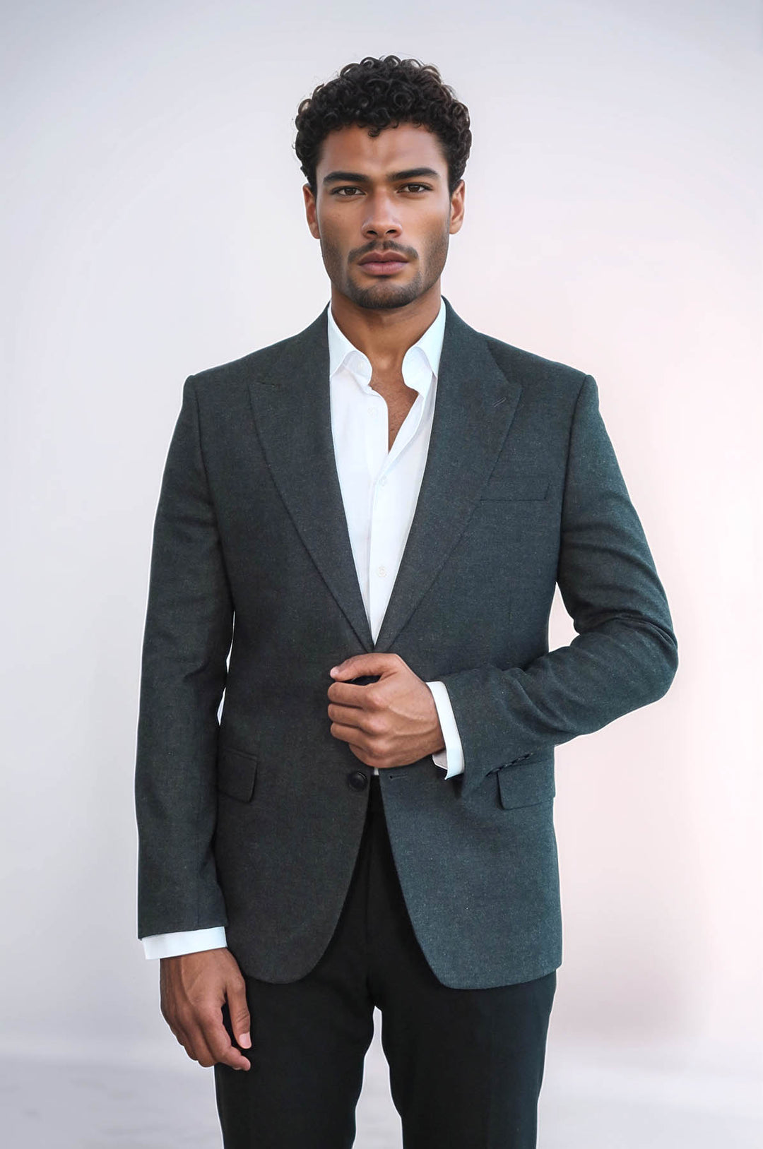 Blazer Homme Uni Slim Fit Sport Anthracite - Wessi