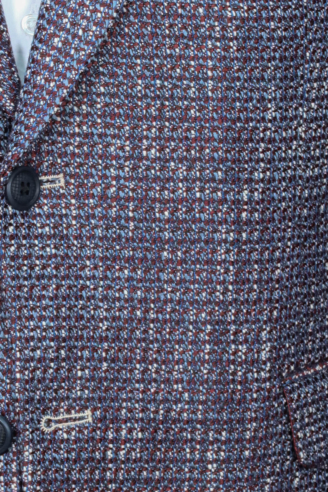 Приталенный спортивный мужской пиджак с узором фиолетового цвета - Wessi