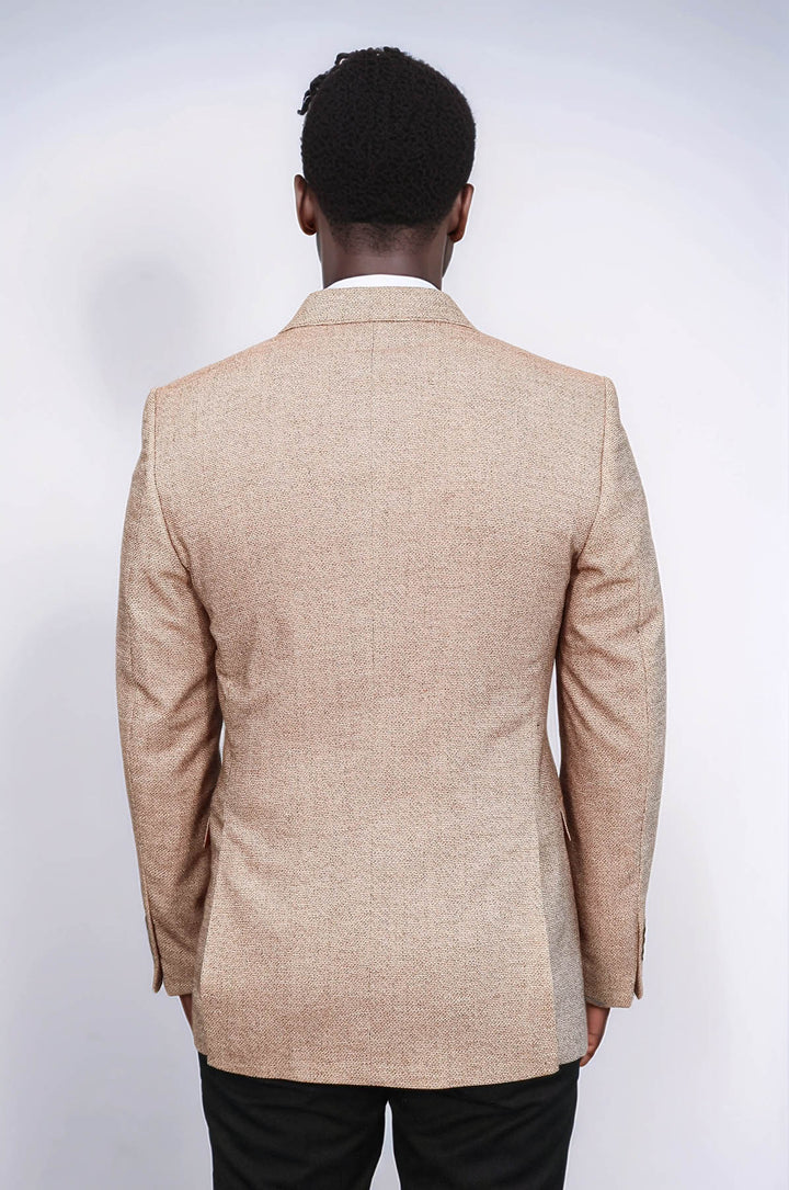 Blazer Jaune Coupe Slim à Motifs - Wessi