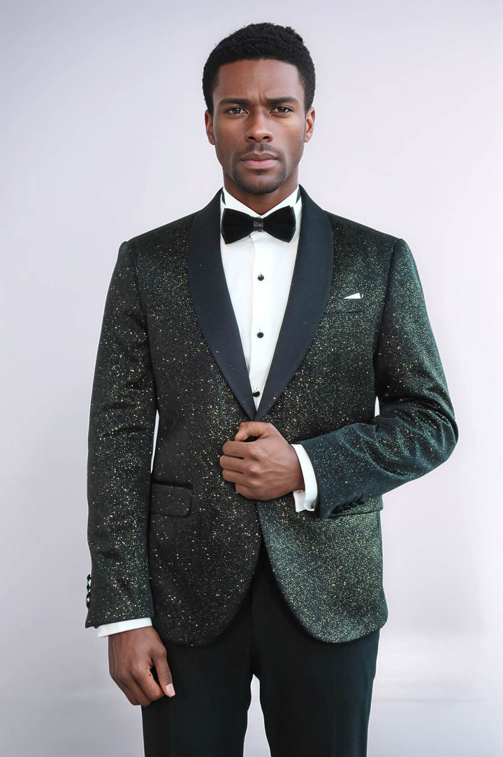 Blazer slim fit con solapa chal Blazer de fiesta para hombre - Wessi