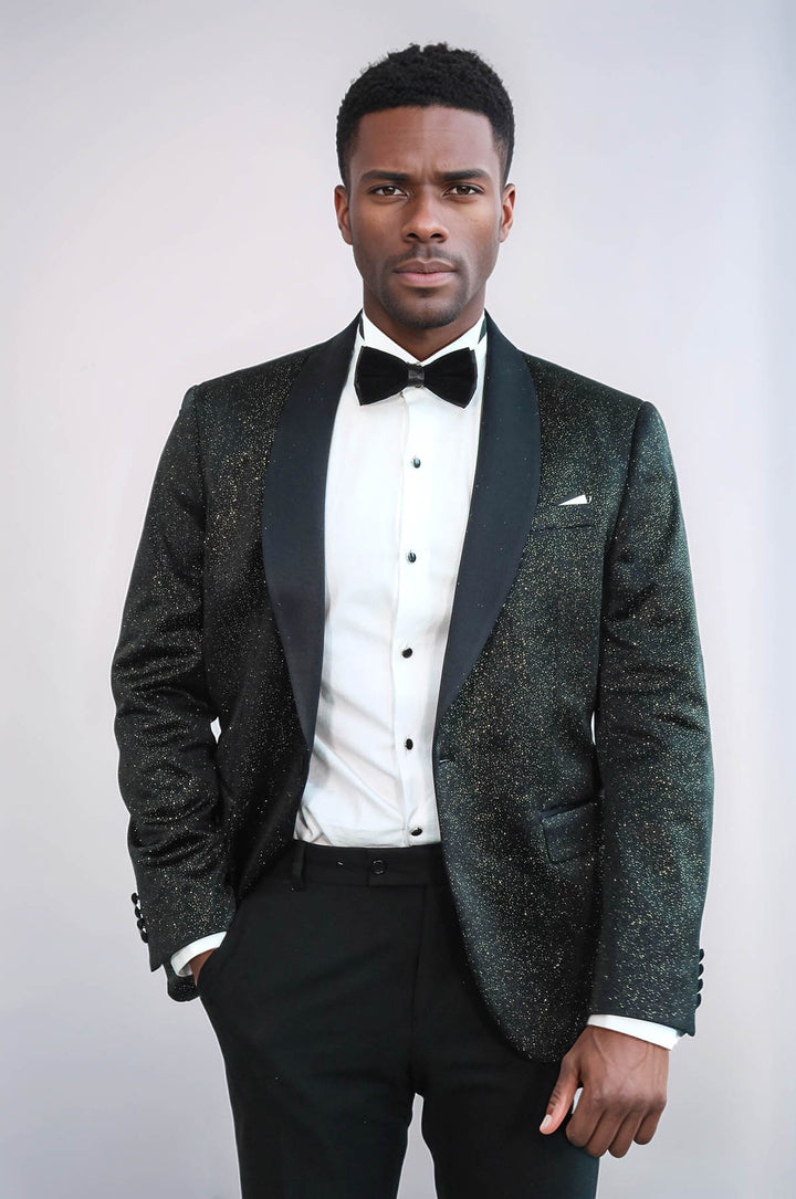 Blazer slim fit con solapa chal Blazer de fiesta para hombre - Wessi