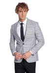 Checked Brown Men Blazer - Wessi