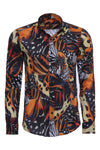 Animal Patterned Long Sleeves Multicolor Men's Shirt - Wessi