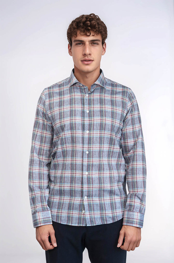 Camisa informal de cuadros azules - Wessi