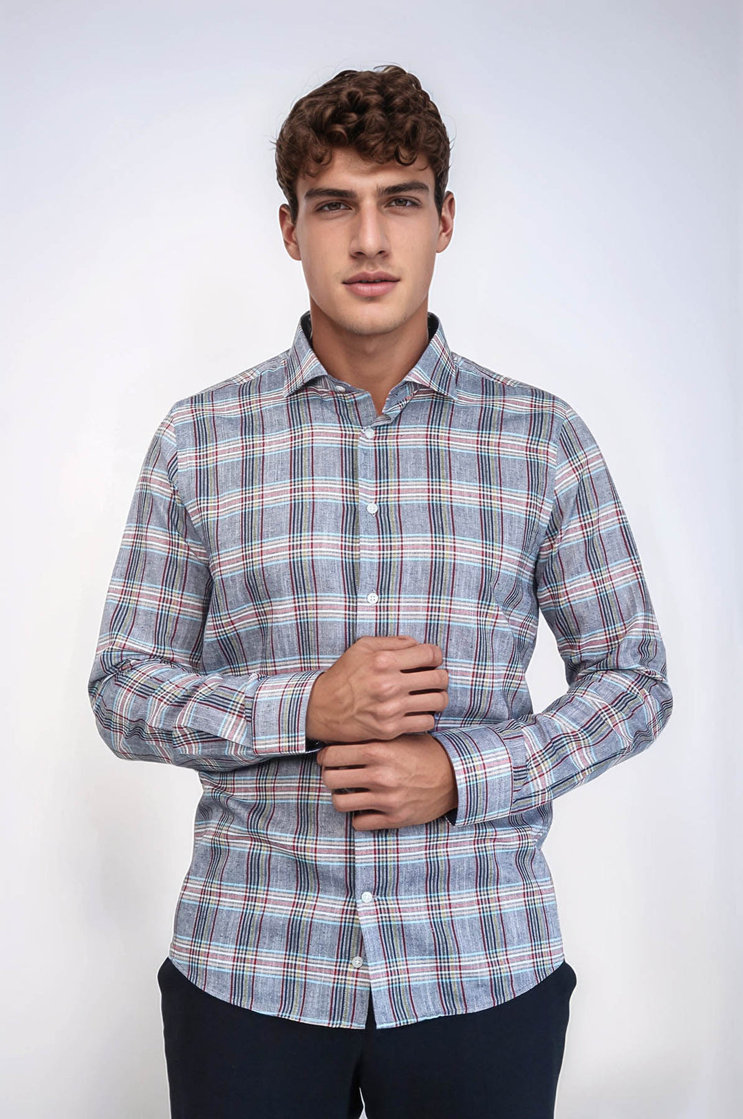 Camisa informal de cuadros azules - Wessi