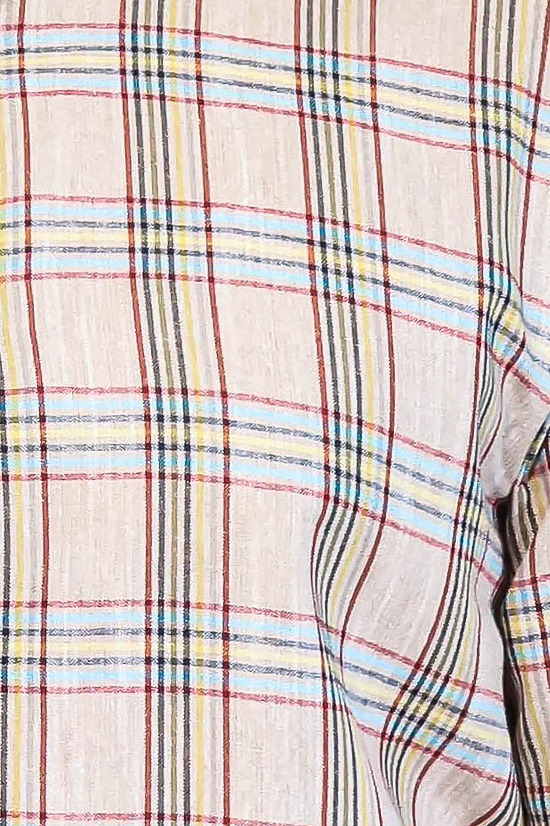 قميص بيج منقوش بقصّة Slim-Fit | ويسي - ويسي