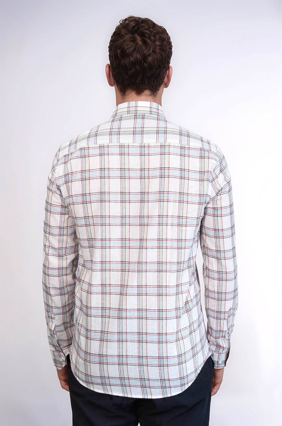 Camisa informal de cuadros blancos | wess