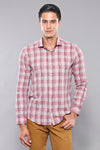 Camisa informal a cuadros color burdeos | wess