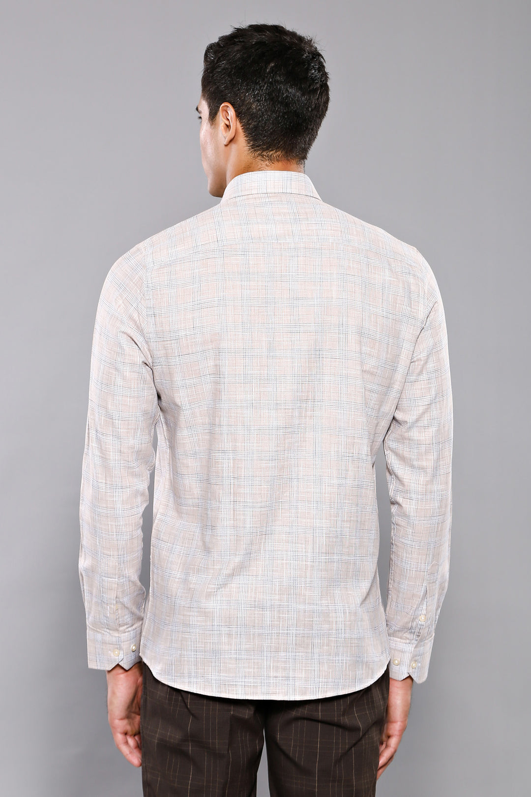 Camisa de cuadros beige - Wessi