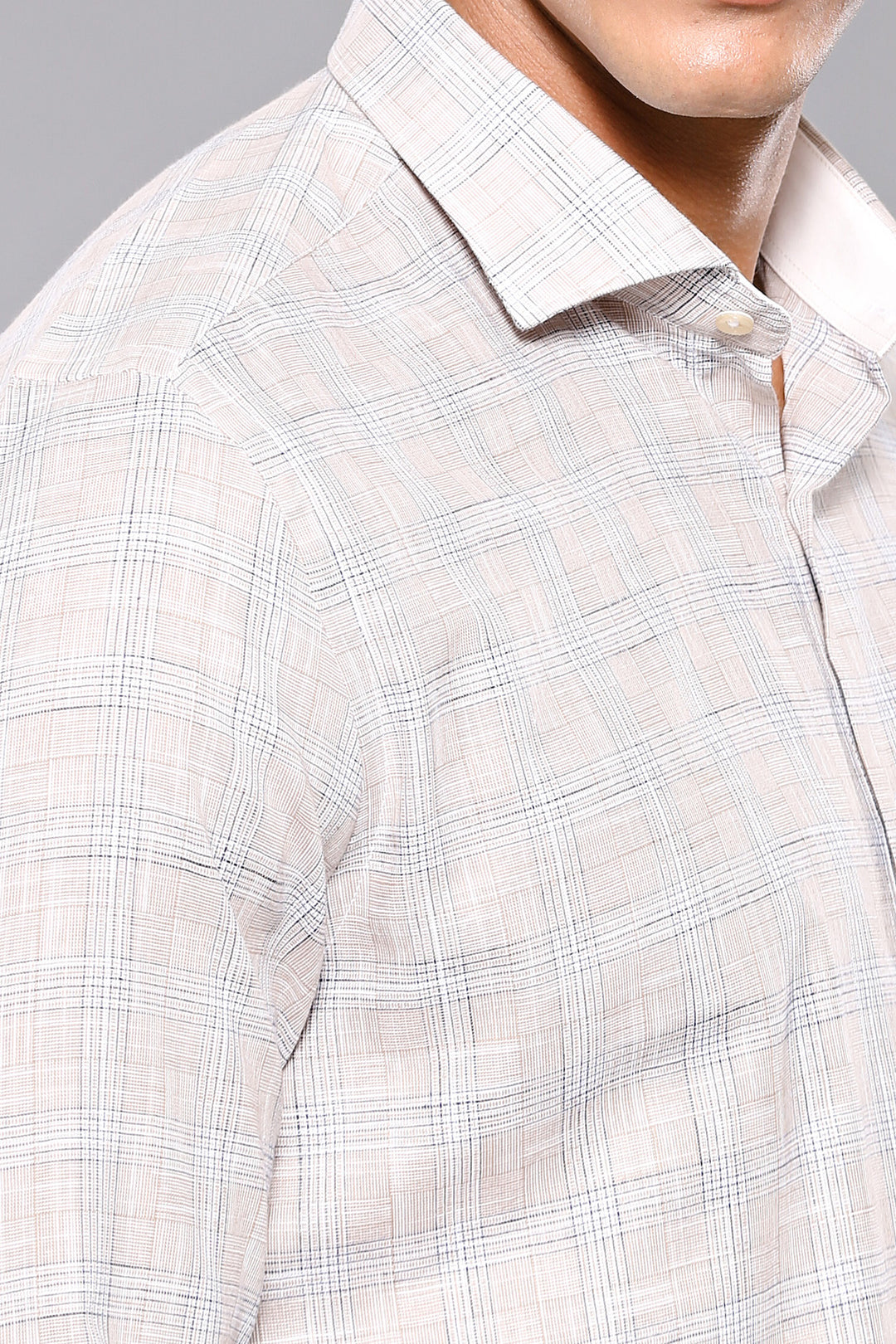Camisa de cuadros beige - Wessi