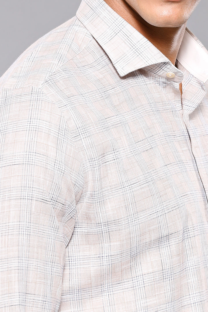 Camisa de cuadros beige - Wessi