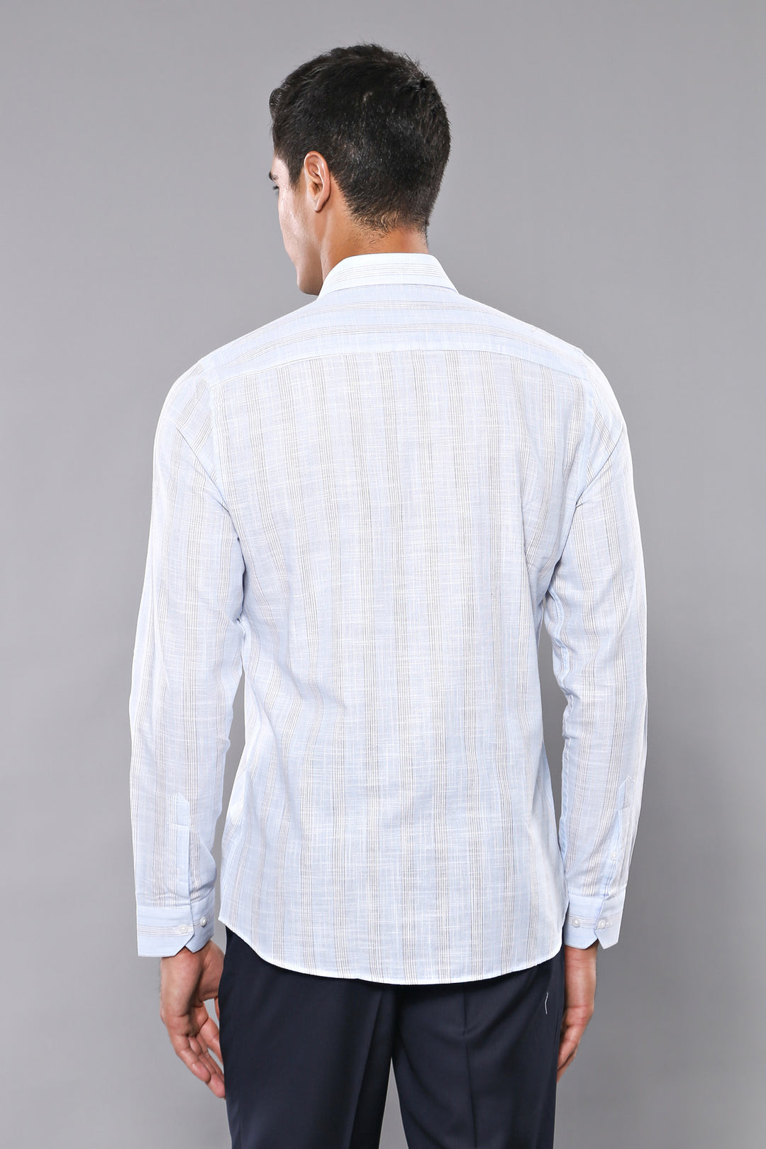 Camisa de hombre a rayas azul cielo | wess