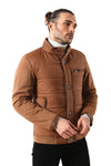 Manteau matelassé zippé à col montant pour hommes - Wessi