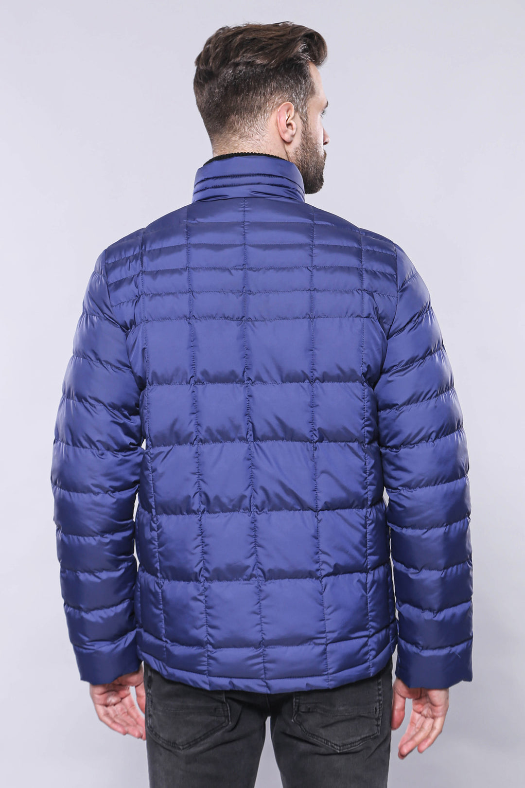 Cappotto invernale trapuntato blu da uomo - Wessi