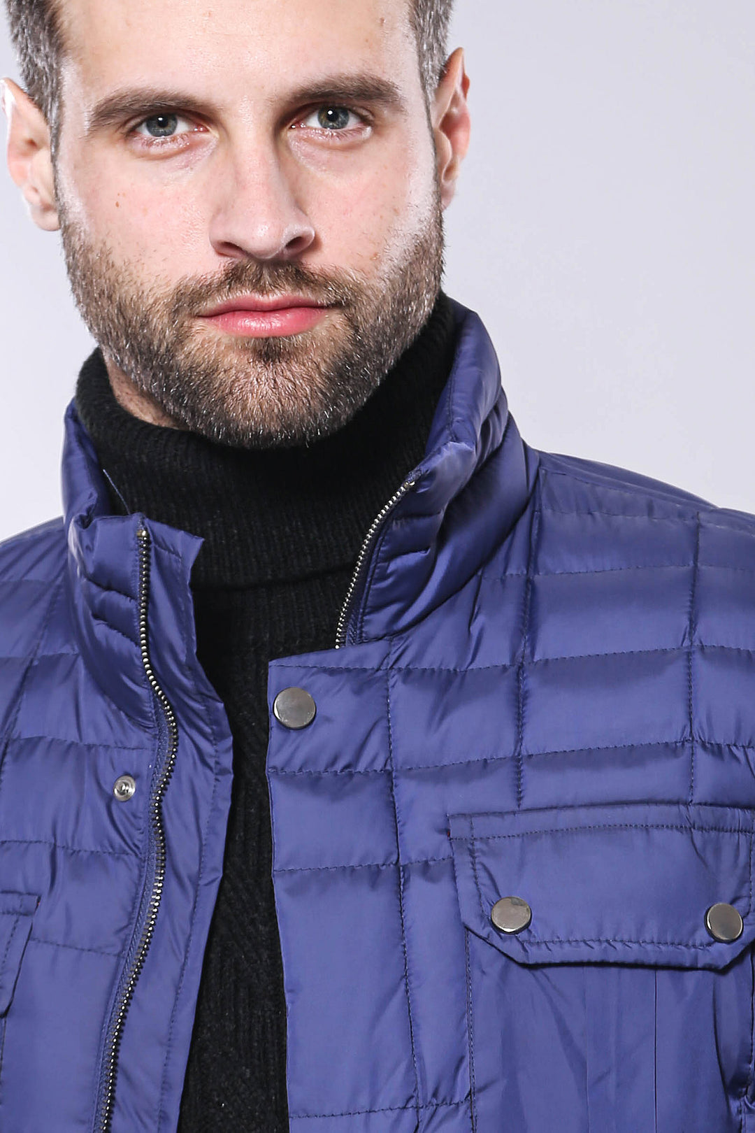 Cappotto invernale trapuntato blu da uomo - Wessi