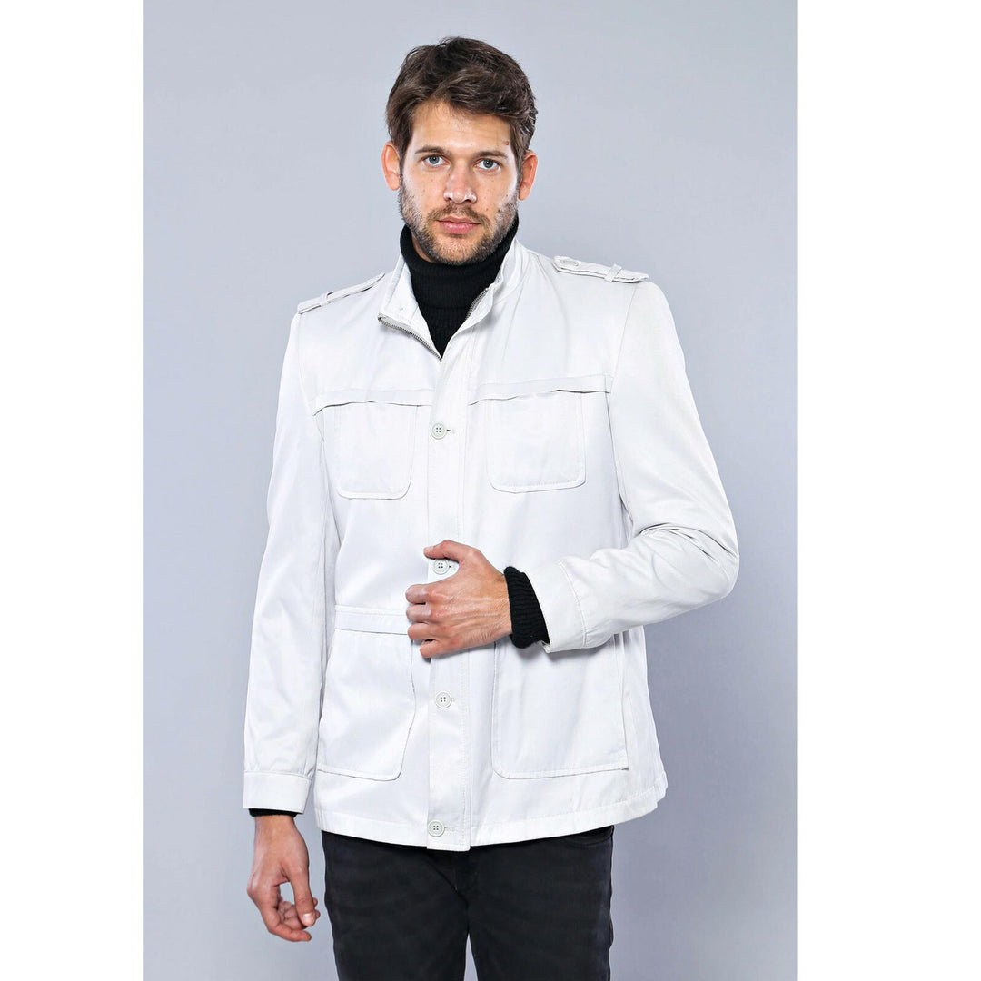 Trench-coat crème à double boutonnage - Wessi