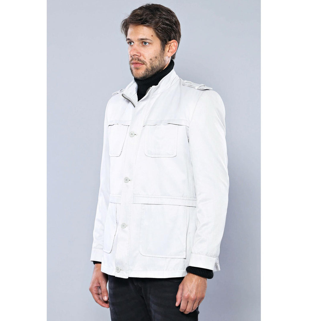 Trench-coat crème à double boutonnage - Wessi