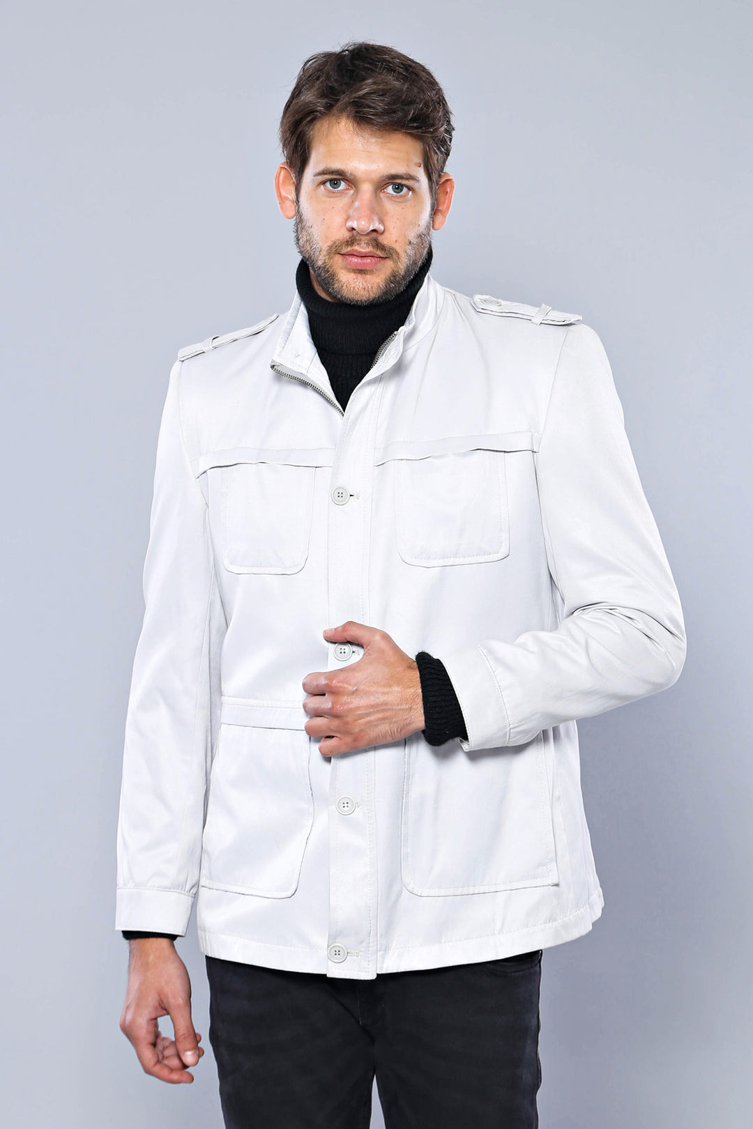 Trench-coat crème à double boutonnage - Wessi