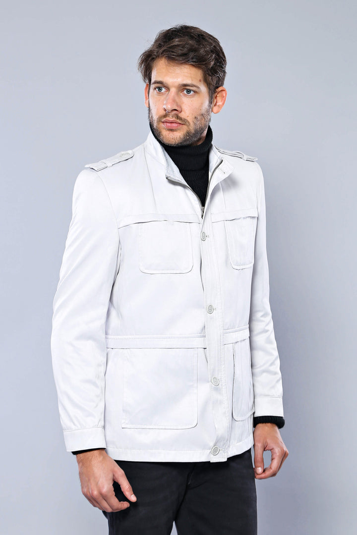 Trench-coat crème à double boutonnage - Wessi