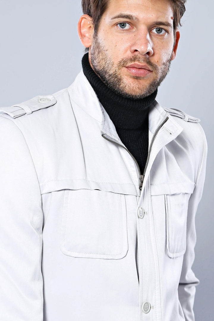 Trench-coat crème à double boutonnage - Wessi