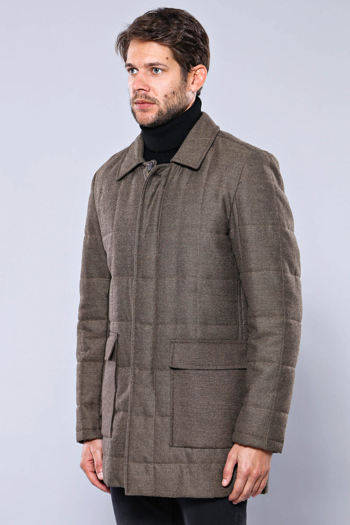 Borsa Tasca Trapuntata Con Cerniera Beige Cappotto-Wessi