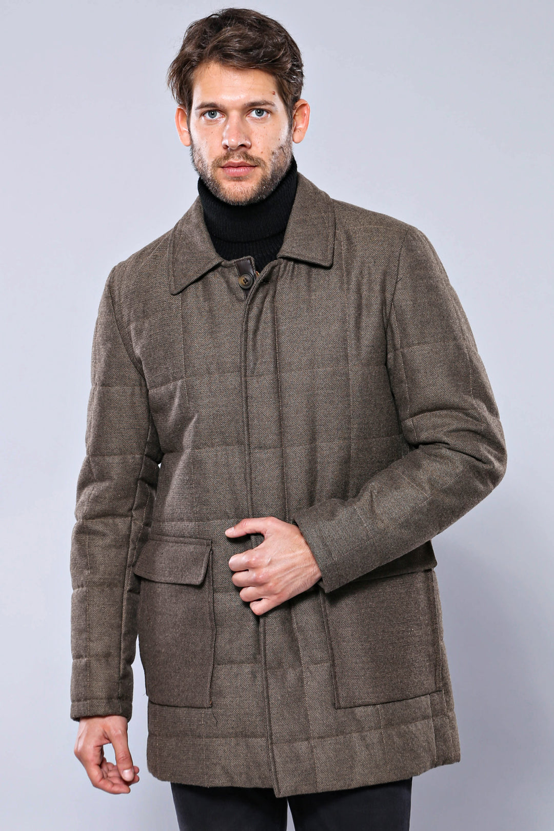 Borsa Tasca Trapuntata Con Cerniera Beige Cappotto-Wessi