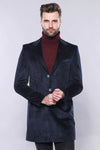 Cappotto da uomo blu navy con risvolto ampio - Wessi