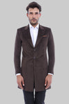 Cappotto da uomo marrone con revers a lancia - Wessi