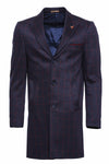 Cappotto cachet da uomo a quadri blu navy - Wessi