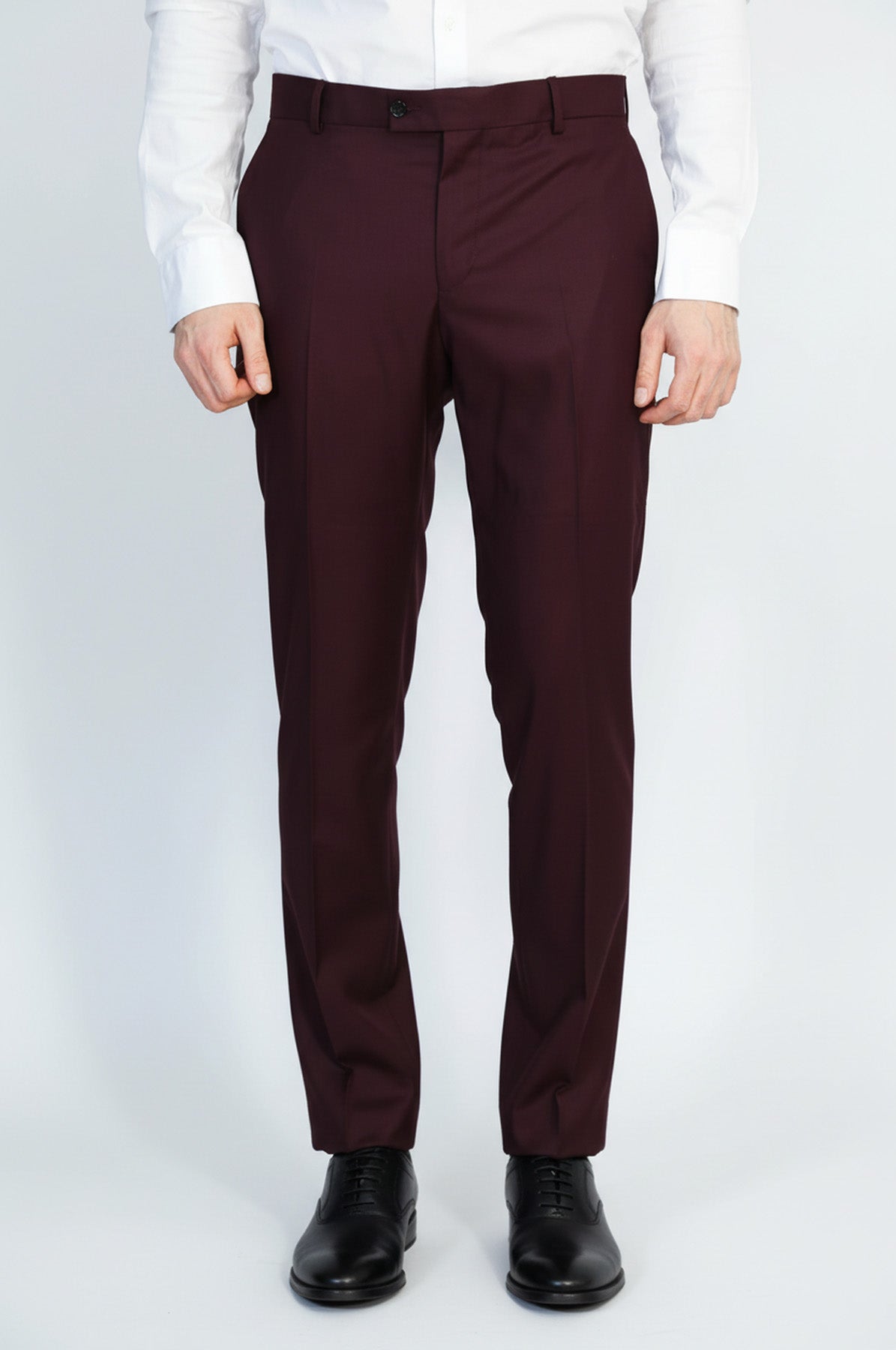 Plain Burgundy Men Trousers - Wessi Plain Burgundy Men Trousers - Wessi