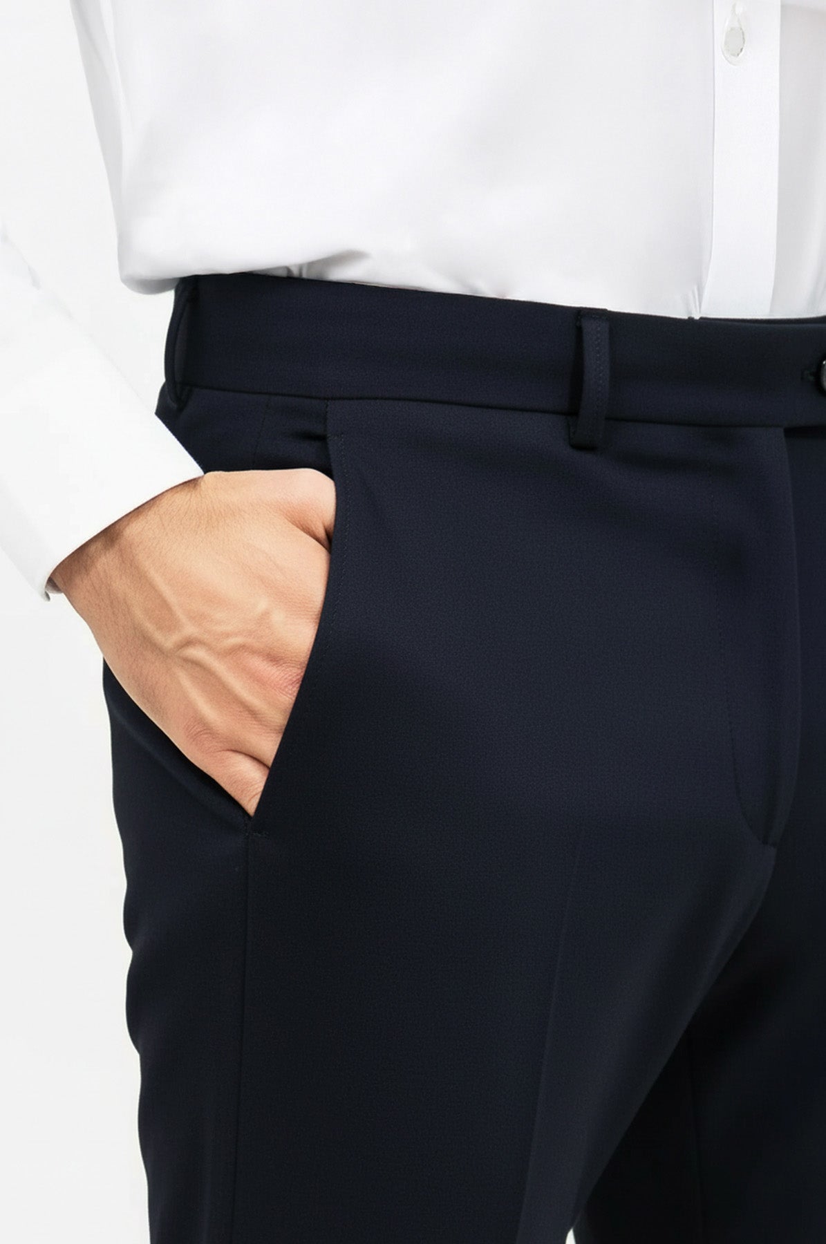 Plain Navy Blue Men Dress Pants - Wessi – Wessi