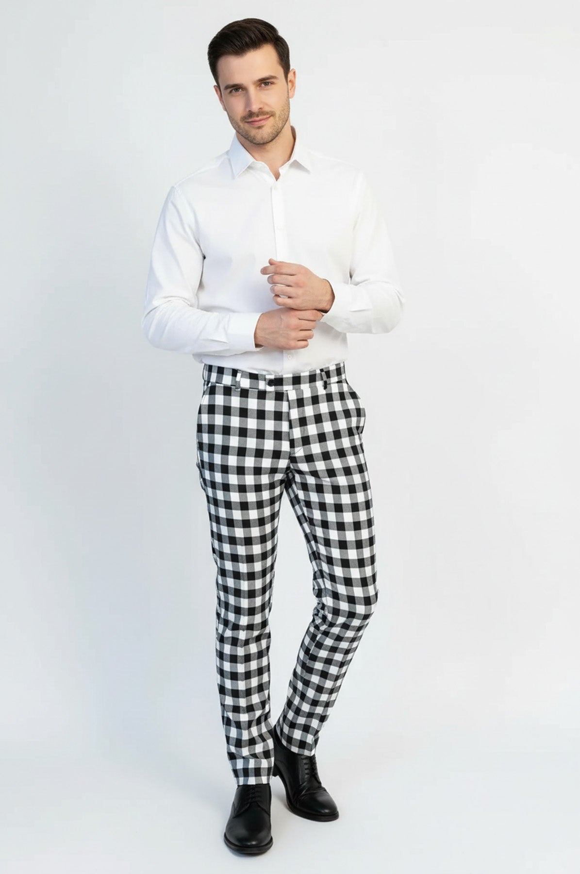 black sheer mermaid dress Men's Grey Modern Fit Suit Pants– D&K SUIT DISCOUNTERS main image 0
