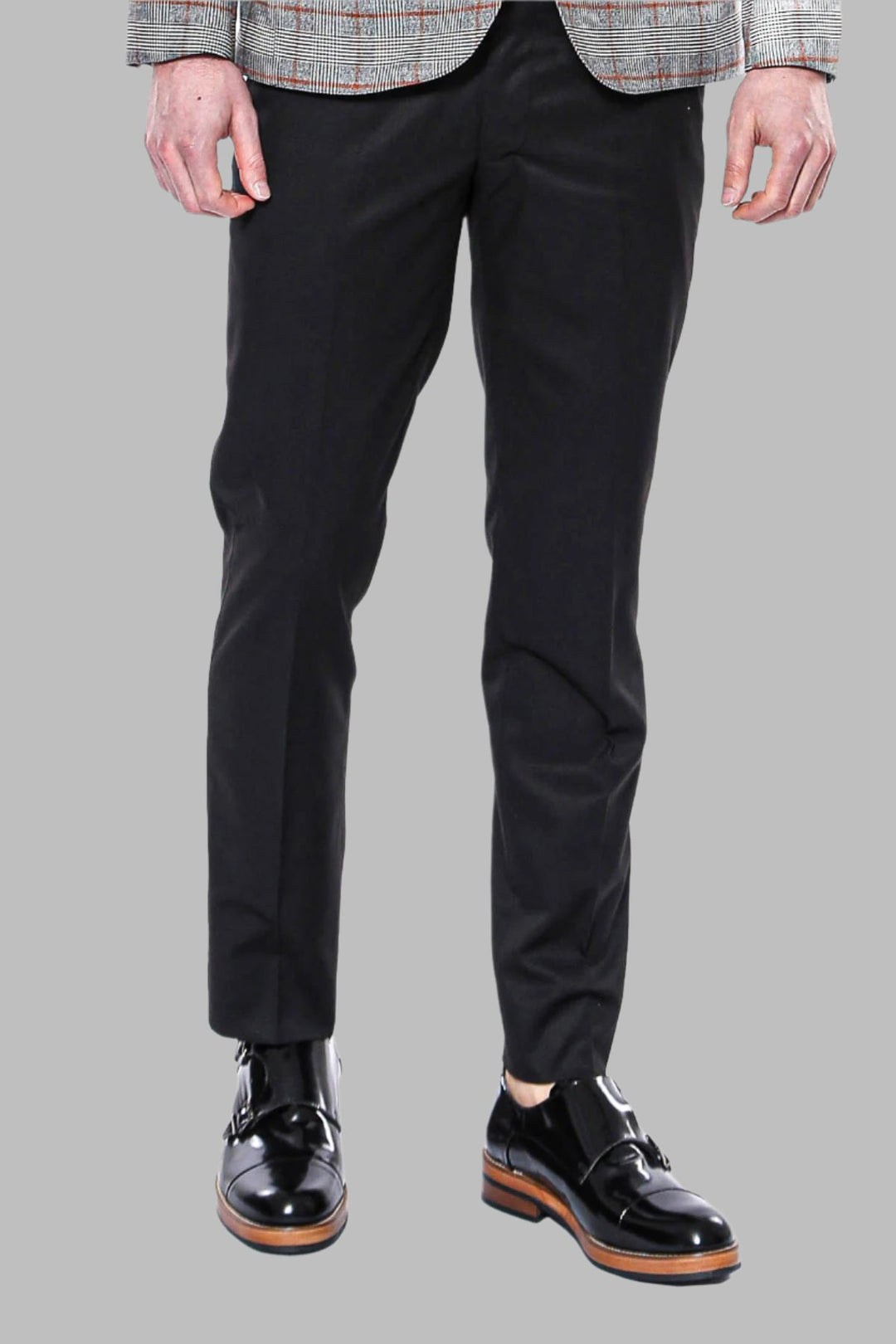 Pantalon uni noir pour homme - Wessi