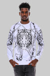 Sudadera Blanca Estampado Tigre Slim FitSudadera Blanca Estampado Tigre Slim Fit - Wessi