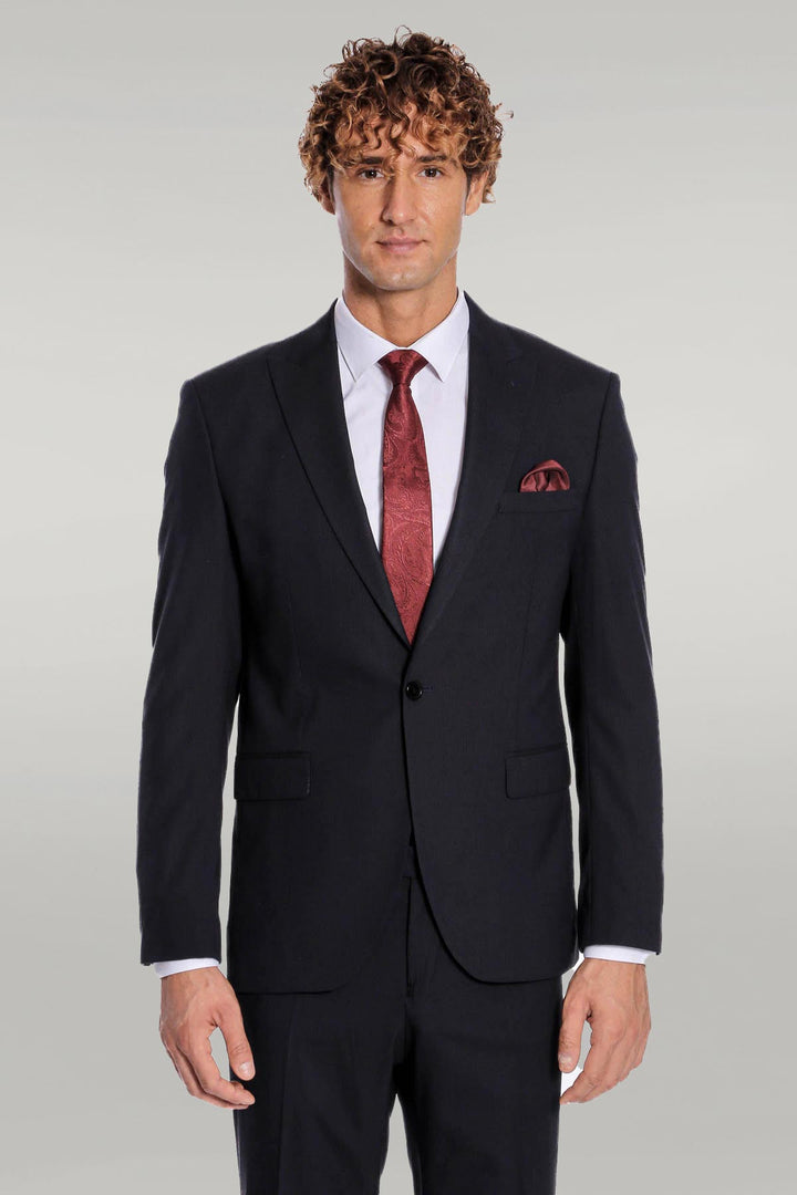 2 Piece Striped Black Men Suit - Wessi