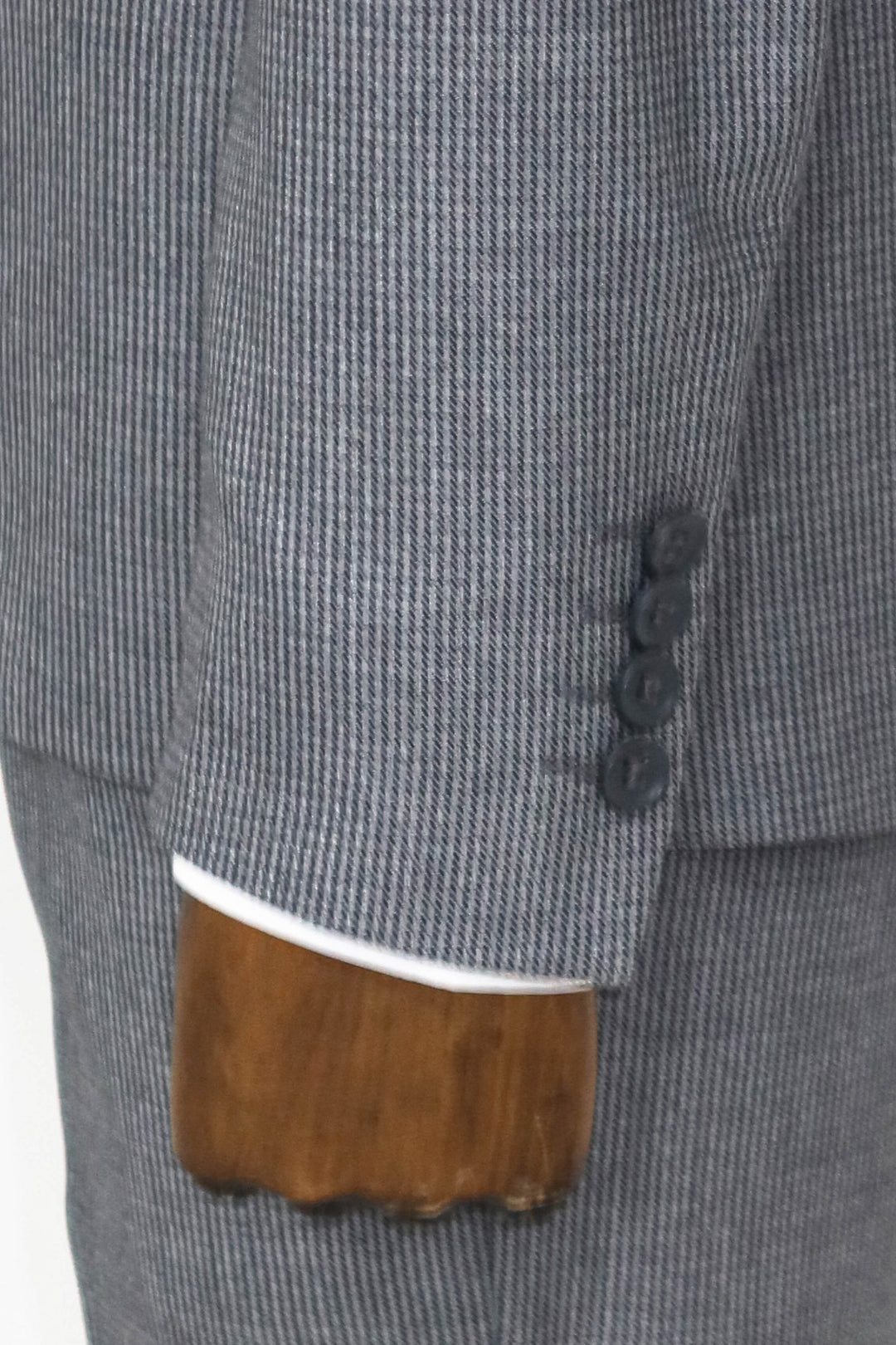 Traje de hombre gris slim fit de 2 piezas con estampado pata de gallo - Wessi