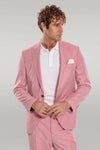 Abito da uomo rosa slim fit in 2 pezzi fantasia - Wessi