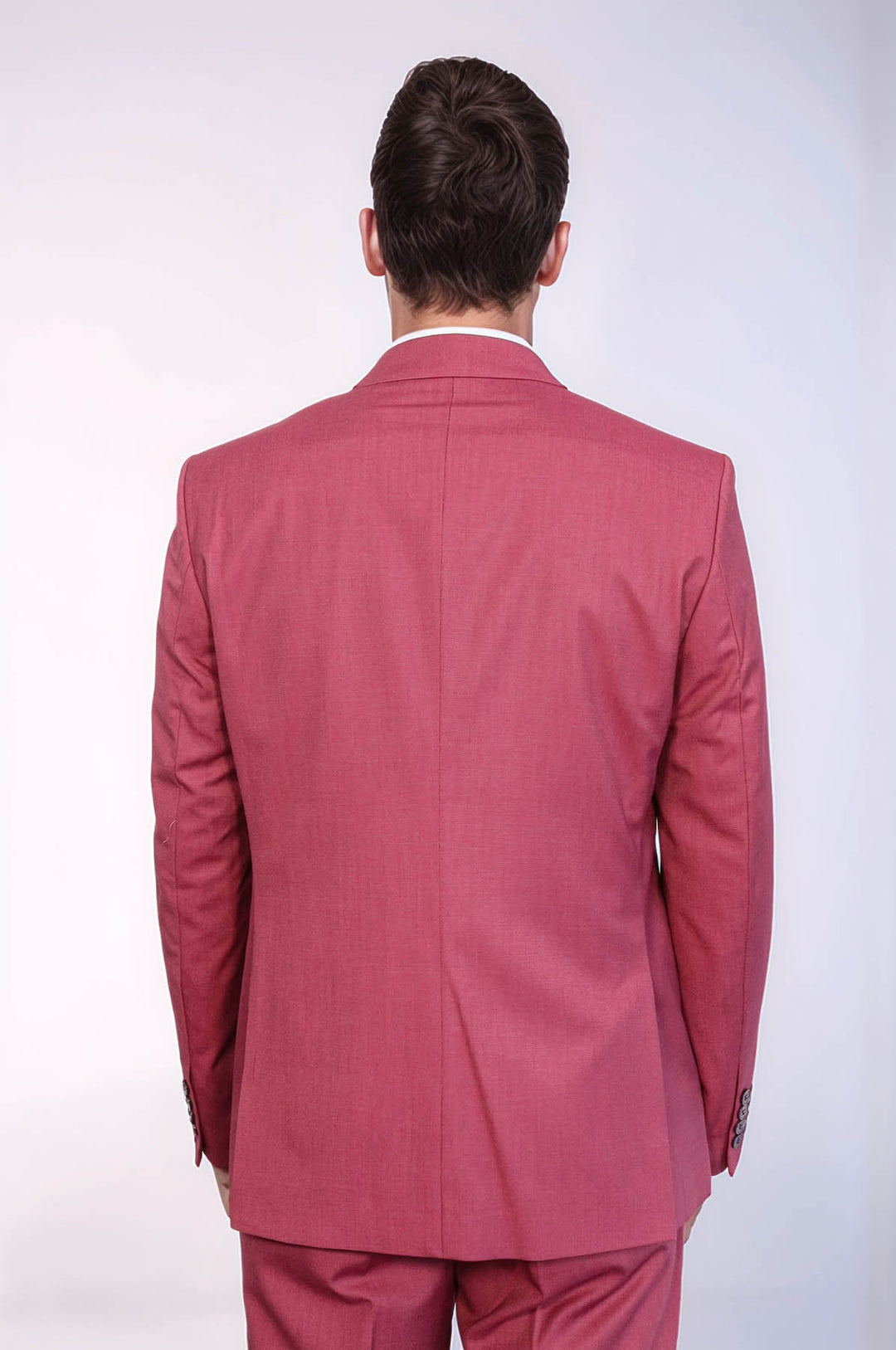 Abito da uomo magenta slim fit fantasia in 2 pezzi - Wessi